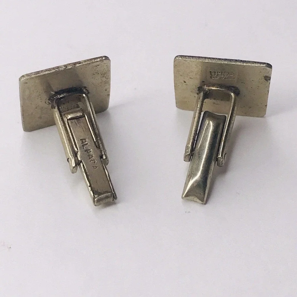 Cufflinks Lara Metales Casados Cufflinks Alpaca‎ Tri Color Gold Silver Square